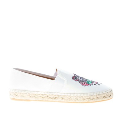 KENZO women shoes White canvas flat