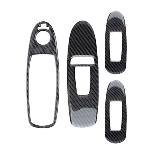 Cubierta de botón de elevación de ventana interior para Infiniti Q50 2014-2019 fibra de carbono - Imagen 4 de 9