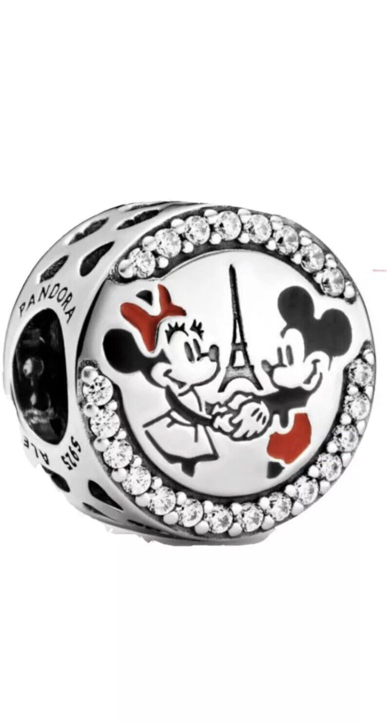 Charm Pandora Mickey Et Minnie Tour Eiffel Exclusif Disneyland Paris