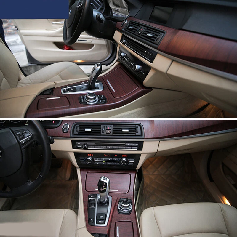 Hoja de calcomanías adhesivas envolventes de vinilo de grano texturizado madera estilo interior de automóvil SUV hágalo usted mismo Foto 3 de 4