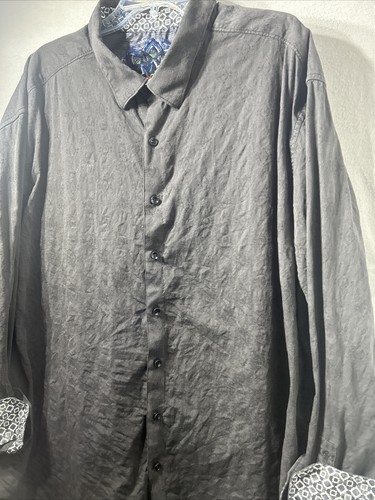 Camisa Robert Graham Mangas Largas con Botones Negra Para Hombre 3XL - Imagen 5 de 18