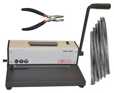 Metal Based Coil Spiral Binding Machine,Electric Coil Binder,Plier+FREE 200 Coil