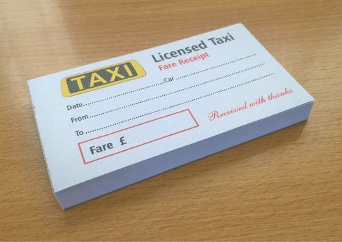 TAXI RECEIPT PADS - 100 Sheets per pad (4 Pads) Licensed Minicab Receipt. - Picture 2 of 6
