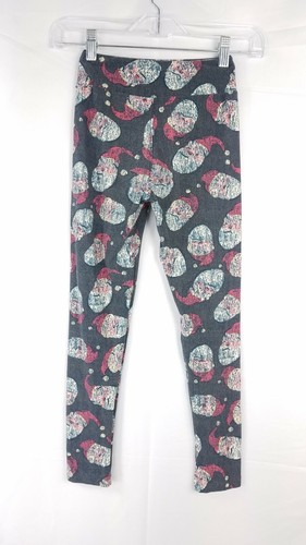 LuLaRoe Tween Leggings Christmas Holiday Santa Clause Pants Printed Bottoms Cute - Picture 2 of 5
