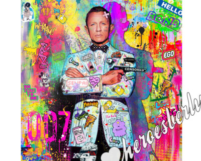 Pop Art | Bild | Kunst | 007 James| Contemporary | Modern Art limited Edition| S