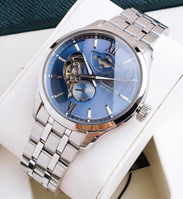 Orient Star Automatic Sapphire Blue Dial Men's Watch Power Reserve