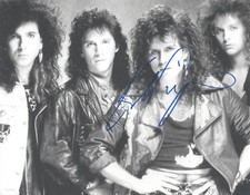 SINGER KIP WINGER HAND SIGNED AUTHENTIC 8X10 PHOTO w/COA GLAM HAIR ROCKER 