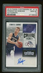 2016-17-Domantas-Sabonis-PSA-10-Panini-Contenders-Auto-Rookie-Rc-RARE-MINT