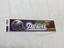 New England Patriots Helmet Logo Bumper Sticker Decal 10x3 Size Brady FREESHIP