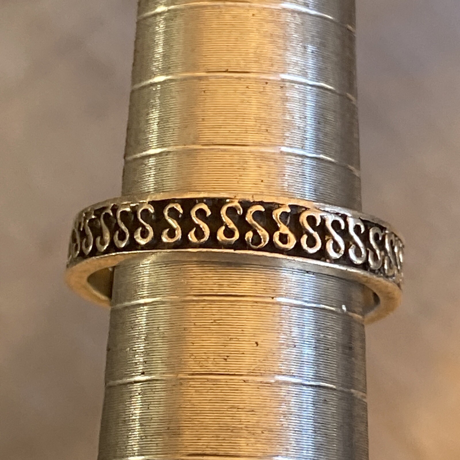 Sterling Silver “S” Swirl Infinity Pattern  Stack… - image 6