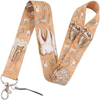 Dentist Dental Tooth Teeth Body Brain Heart Organs Anatomy 17.7'' Neck Lanyard