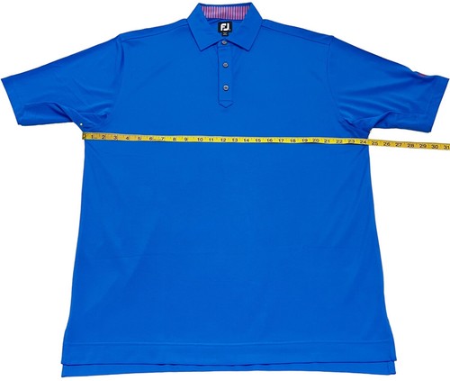 NUEVO Polo de golf Footjoy Performance para hombre malla grande azul real - Imagen 10 de 12