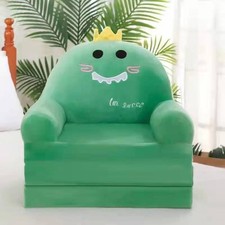 Dinosaur Toddler Chair 3-in-1 Comfy Kids Sofa Couch Fold Out for Girls and Boys