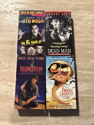 Johnny Depp VHS Lot Fear & Loathing Las Vegas, Arizona Dream, Dead Man & Ed Wood - Image 1 of 4