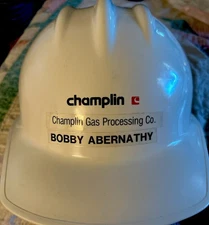 Vintage Champlin Gas Processing Co Yellow Creek Gas Plant Hard Hat Decal Sticker