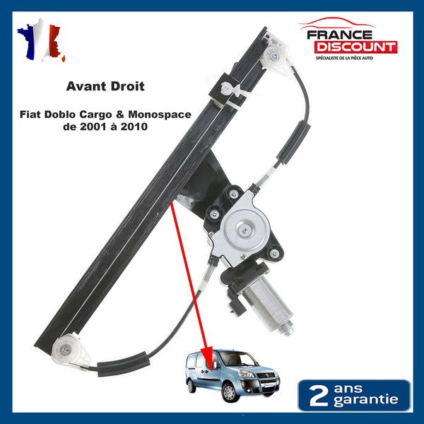 Mechanismus Fensterheber Vorne Rechts FüR Fiat Doblo 2001-2010 = 51718403-image