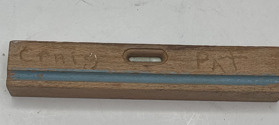 Vintage Wooden 6" Bubble Level Name Engraved On Side Unbranded - Image 3 of 4