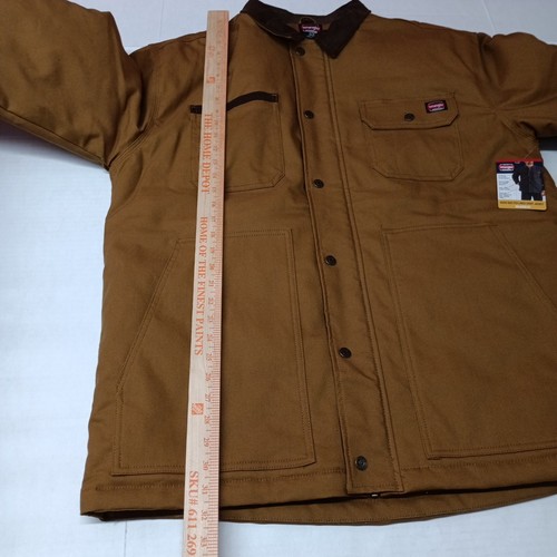 Wrangler Workwear Barn Coat Herren XL XLarge gesteppt gefüttert Flex Jacke Canvas - Bild 8 von 11