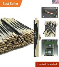 200 Round Separated Disposable Chopsticks Best for Sushi Bamboo Wooden Ch...
