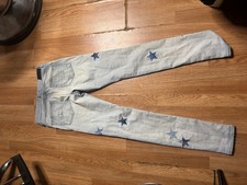 33 Amiri Jeans Blue Bandanna Star Patch, No T...