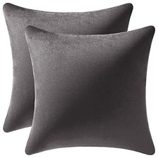 Throw Pillow Covers 22x22 Dark-Grey: 2 Pack 22" x 22" Pack of 2 Dark Grey
