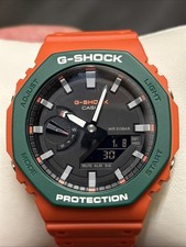 CASIO G-SHOCK GA-2110SC-4A SKATER FLAVOR Analog Digital Watch Orange