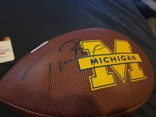 TOM BRADY UNIVERSITY OF MICHIGAN SIGNED FOOTBALL W/COA!