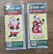 NEW Yard Art Santa Mrs Claus Waving Do it Yourself Pattern Christmas Lawn