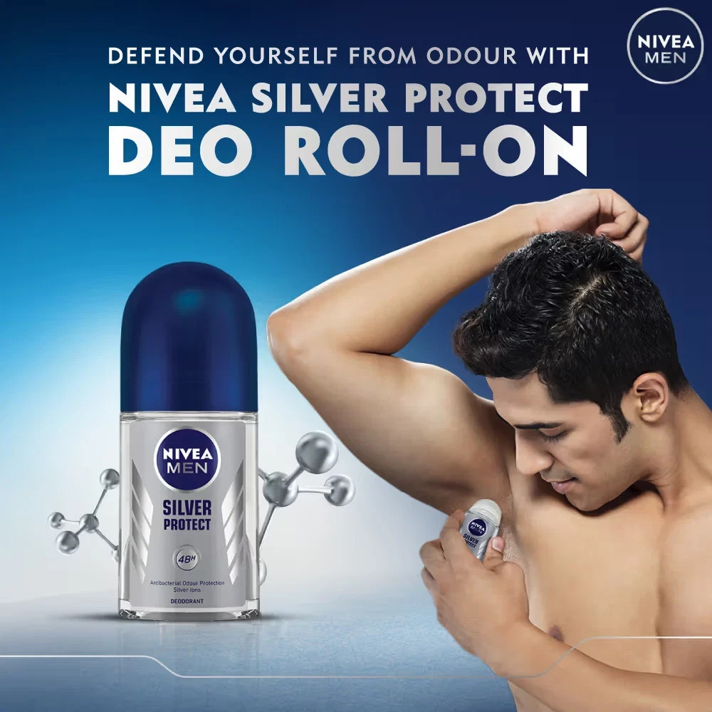 NIVEA Silver Protect Anti-Perspirant Roll-On Deodorant Men