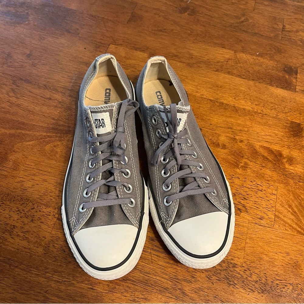 Converse gray Charcoal Canvas low top Sneakers mens 9 women’s 11 thumbnail 4