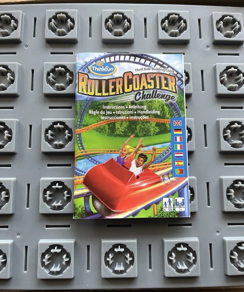 RollerCoaster Thinkfun Challenge Thrill Ride Building Game 40Aufgaben Achterbahn - Bild 2 von 3
