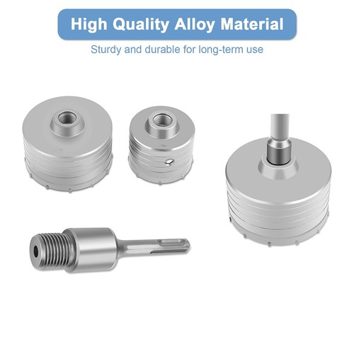 10pcs Concrete Hole Saw Kit, SDS Plus Extension Shank Mansonry Cement Wall Dr... - Picture 4 of 7