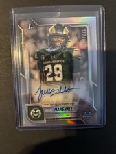 2025 Topps Bowman U Chrome Justin Marshall CSU Rookie Auto Refractor /299