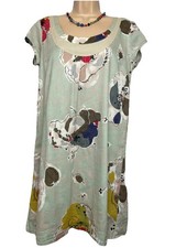 WHITE STUFF 12/M Green Floral Longline Tunic/Short Dress