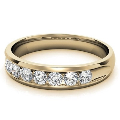 Herren Band 0,70 Karat IGI GIA Rundschliff Diamant Lab Grown 5,00 mm 18K...
