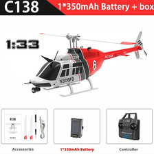 RC ERA C138 RC Helicopter Bell-206 6CH 6-axis Gyro Remote Control RTF Aircraft