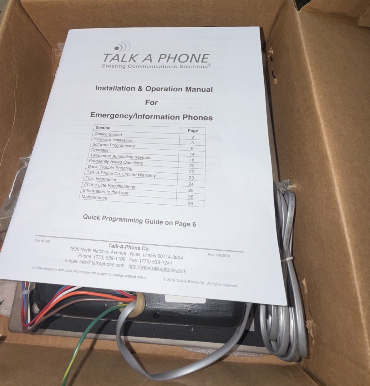 Talk-A-Phone ETP-400CV Emergency and Information Phone