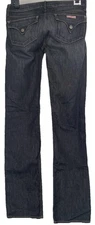 Hudson Womens Size 28 Carly Flap Straight Flap Back Pocket Dark Blue Denim Jeans