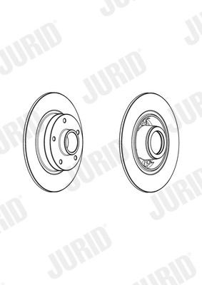 JURID 562731J-1 Bremsscheibe für RENAULT