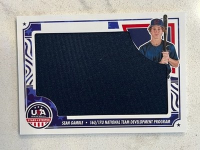 SEAN GAMBLE 2024 Panini USA Baseball Stars & Stripes Jumbo Jersey # 2/49