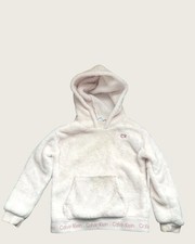 Calvin Klein Jeans Toddler Girls 3T Light Pink Faux Fur Sherpa Hoodie Sweater
