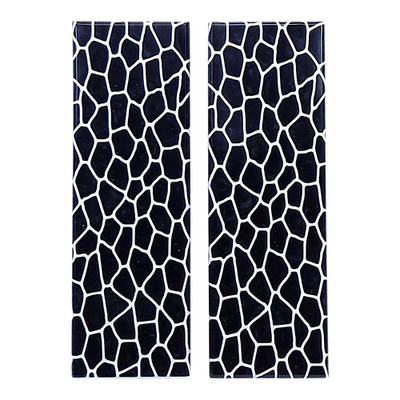 Black & White Reptile Patterned Pearl Scale Sets Knife Handles Gun Grips