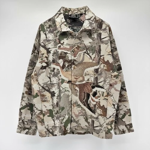 Rebel Vengeance Tapestry Jacket Mens Large Camo Duck Print Button Up Shirt NWT image 7