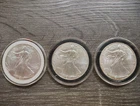 New ListingLot of 3 2001 Silver American Eagle $1 - Uncirculated - In Capsules