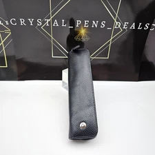 MONTBLANC Boheme Black / Red Leather Pouch Case with Zipper for 1 Pen