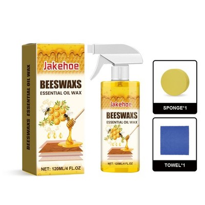 Natural Beeswax Polish Spray, Wood Furniture & Floor Cleaning Care