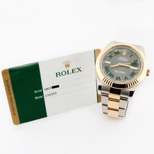 Rolex Wimbledon Datejust II 2-Tone 18KY Gold & SS Slate Dial 41mm 116333 w/Card 2