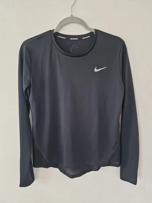 Nike Running Dri Fit Small Womens Black Long Sleeved Top Excellent Condition - Image 1 of 4