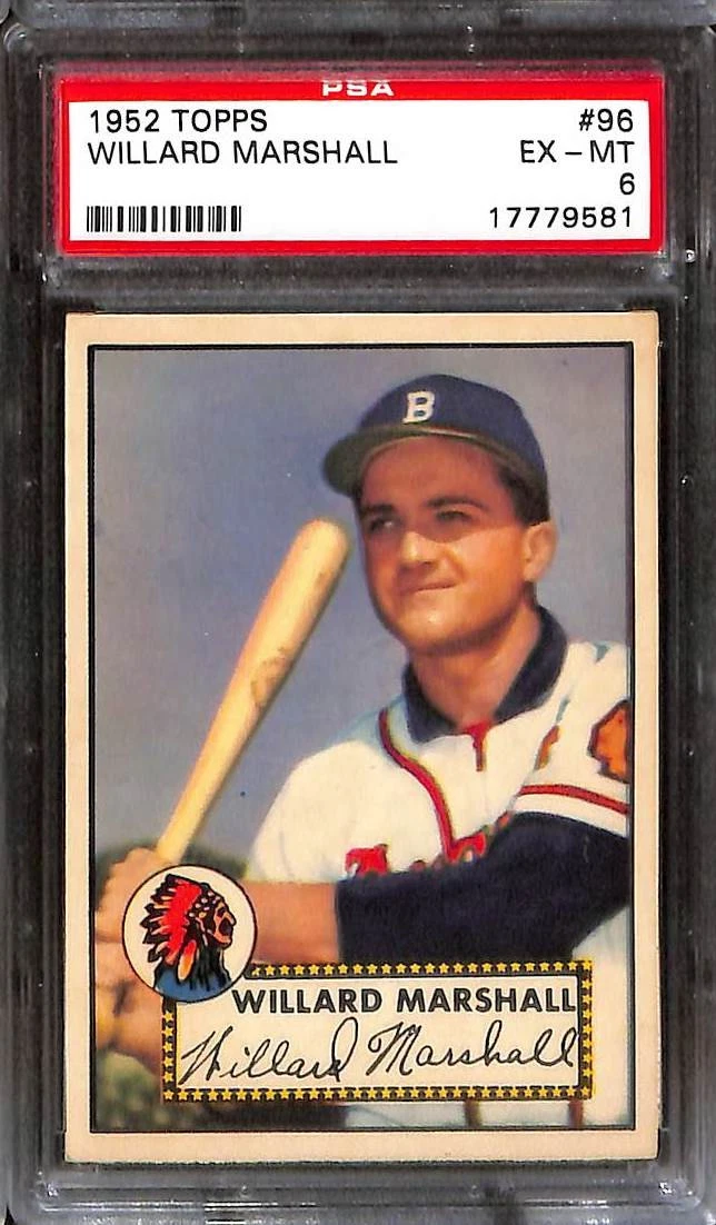 Deal for 1952 Topps #96 WILLARD MARSHALL PSA 6 EX-MT 17779581