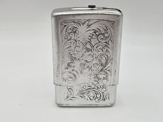 Vintage Park Industries Aluminum Cigarette Pack Holder Case Scroll Toledano TN